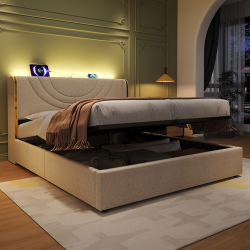 5ft king size upholstered bed - upholstered,