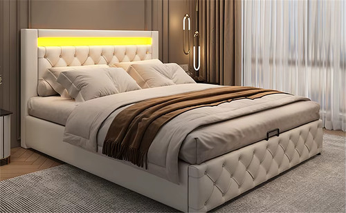 King size bed frame - king, led