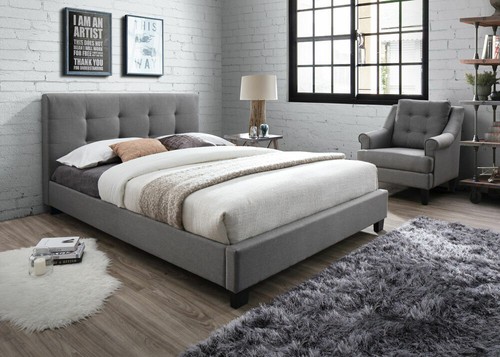 Light grey fabric modern - grey,