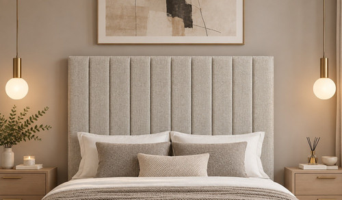 Bed headboard linen - linen/, turin