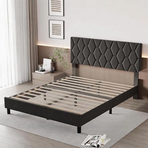King size upholstered bed - upholstered,