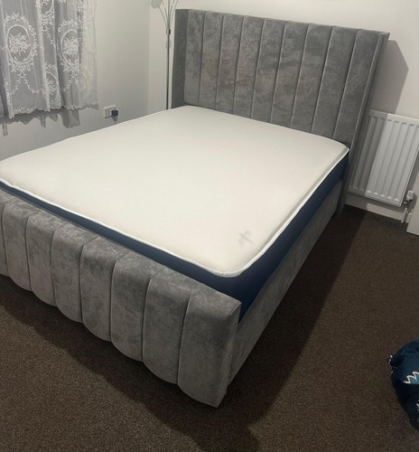 Velvet king size bed frame - king,