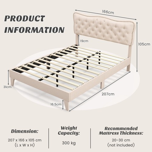 King size bed frame wood - king,