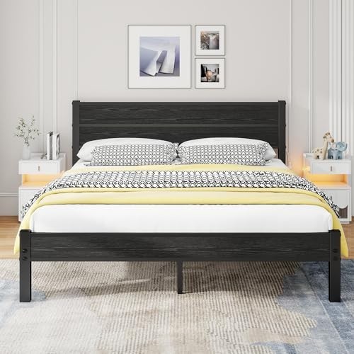 King size bed frame with - bed,