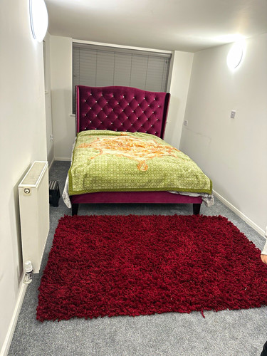 Red velvet upholstered - velvet,