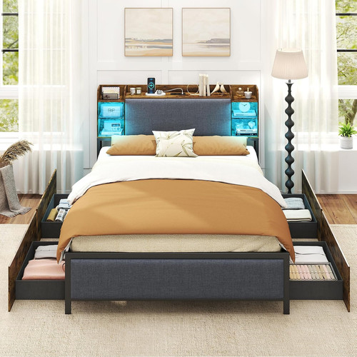 Double king size bed - bed, frame