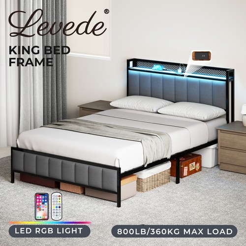 Levede bed frame metal king - levede,