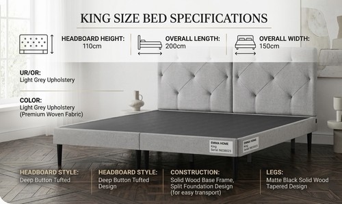 Emma new king size bed - new,