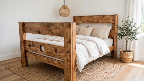 Rustic king size bed - rustic,