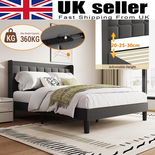 Modern bed frame - bed, linen