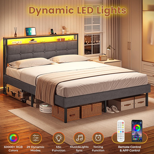 King size bed frame - bed,