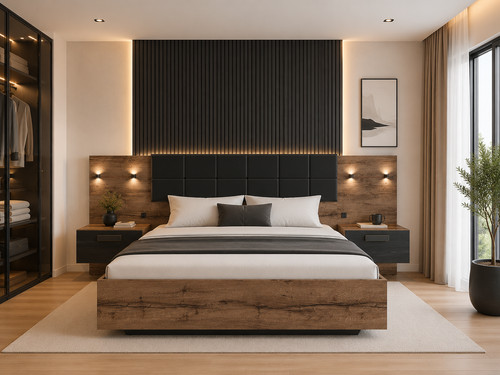 King size bed - bed, frame