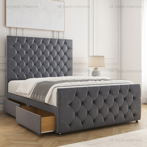 Plush velvet divan bed set - velvet,