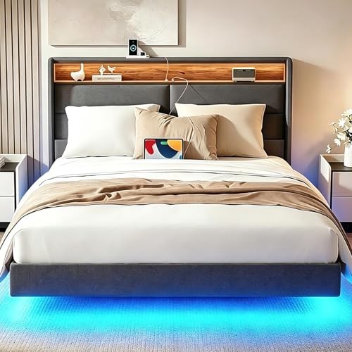 Floating king size bed - floating,