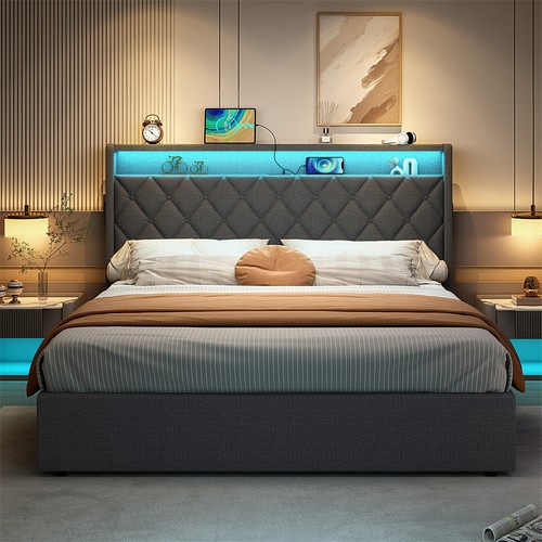Upholstered bed frame - frame, with