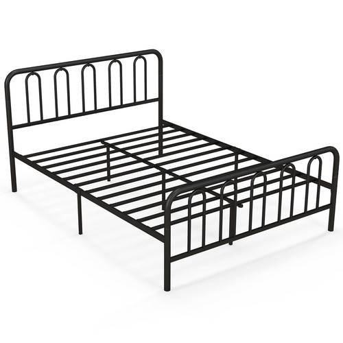 King size metal bed - size, frame