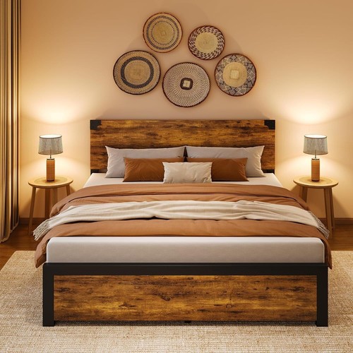 King size bed frame platform - bed,