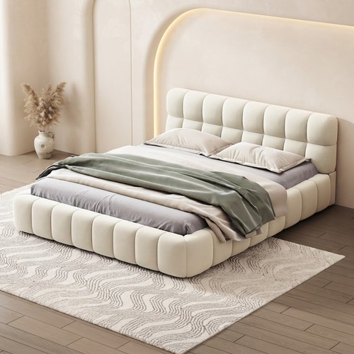 Bubble upholstered double bed - upholstered,