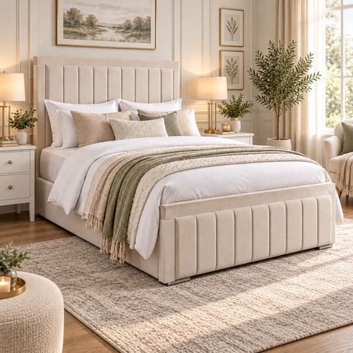 Panel bed frame with - frame,